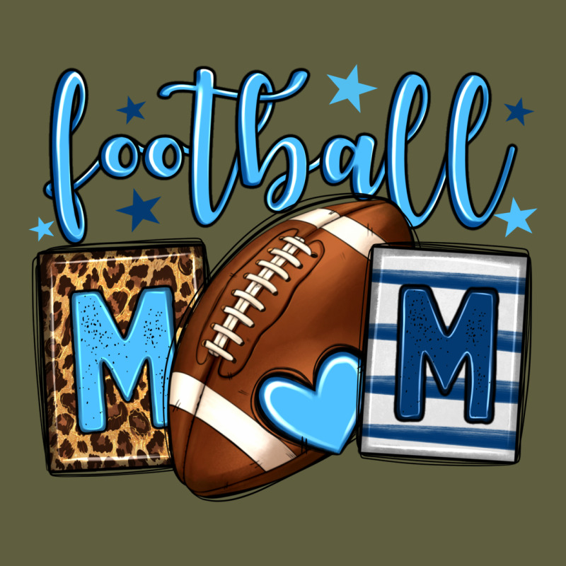 Football Mom Blue Team Color Vintage Tee by HowdyJamesFarm | Teevron