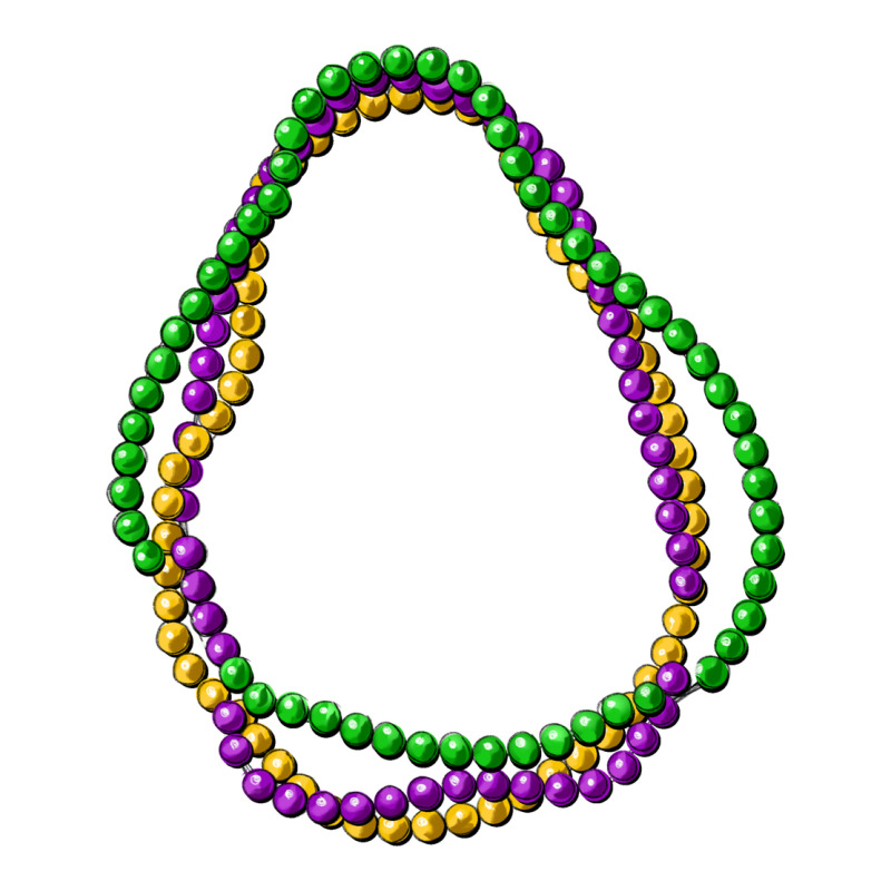 Mardi Gras Beads Urban Heavy Tee by CowGirlArtShop | Teevron