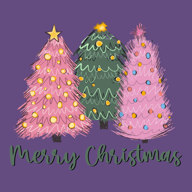 Merry Christmas Trees Vintage Hoodie by CowGirlArtShop | Teevron
