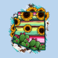 Arizona Map Sunflower Cactus Serape Classic Tee | Teevron