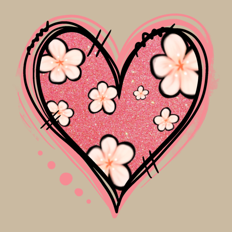 Floral Pink Glitter Heart Long Sleeve Tee by Jasminsmagicworld | Teevron
