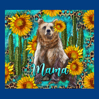 Mama Bear With Sunflowers And Cactus Premium Sweatshirt | Teevron