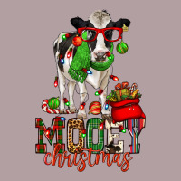 Mooey Christmas Holstein Cow Vintage Hoodie | Teevron