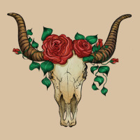 Bull Skull With Roses Heavyweight Hoodie | Teevron