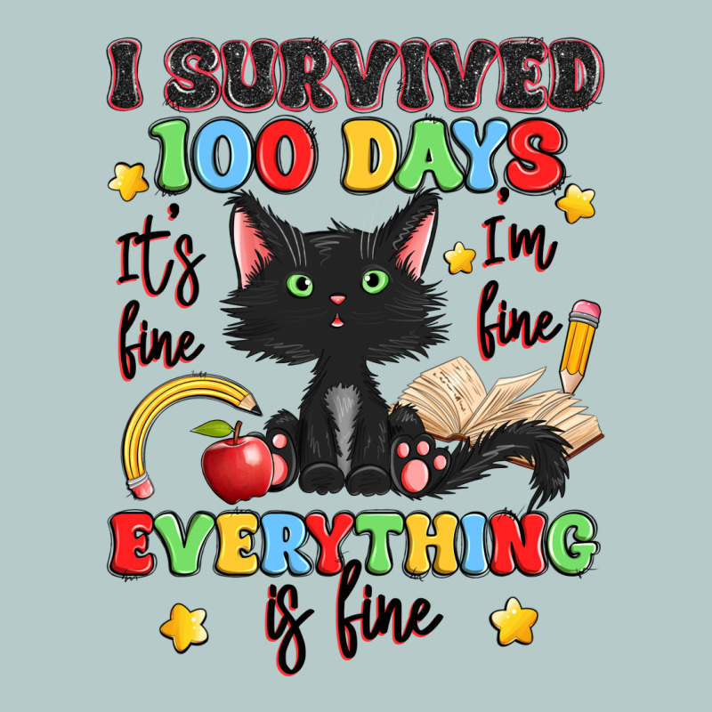 I Survived 100 Days It's Fine I'm Fine Heavy Core Tee by Artiststas | Teevron
