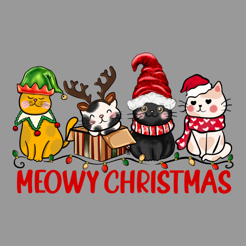 Meowy Christmas Vintage Hoodie by CowGirlArtShop | Teevron