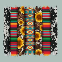 Cowhıde Aztec Serape Wıth Leopard And Sunflowers Brushstroke Heavyweight Hoodie | Teevron