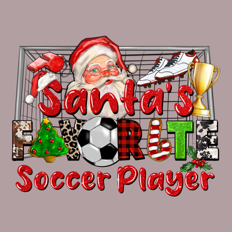 Santas Favorite Soccer Player Vintage Hoodie by CowGirlArtShop | Teevron