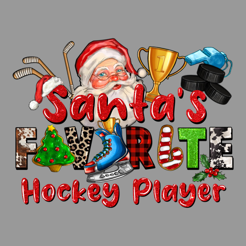 Santas Favorite Hockey Player Vintage Hoodie by CowGirlArtShop | Teevron