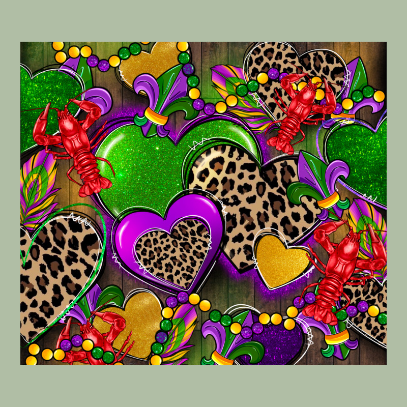 Mardi Gras Hearts Urban Heavy Tee by CowGirlArtShop | Teevron