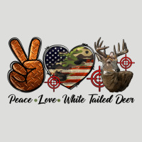 Peace Love White Tailed Deer Zipper Hoodie | Teevron