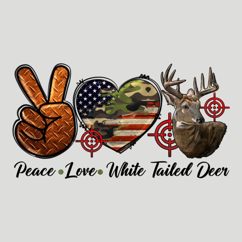 Peace Love White Tailed Deer Zipper Hoodie by LillyAllenDesigns | Teevron