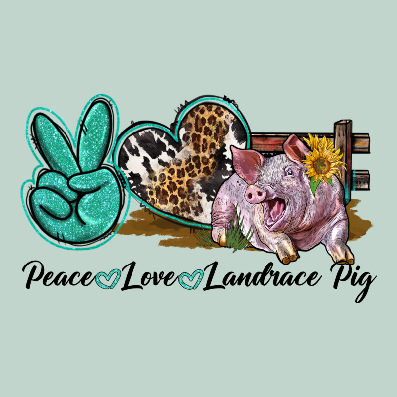 Peace Love Landrace Pig Zipper Hoodie by LillyAllenDesigns | Teevron