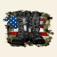 American Flag With Army Boots Vintage Tee | Teevron