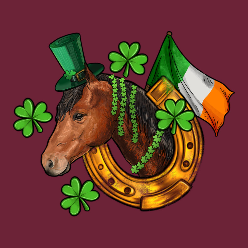 Horse With Horseshoe St. Patrick's Long Sleeve Tee by CowGirlArtShop | Teevron