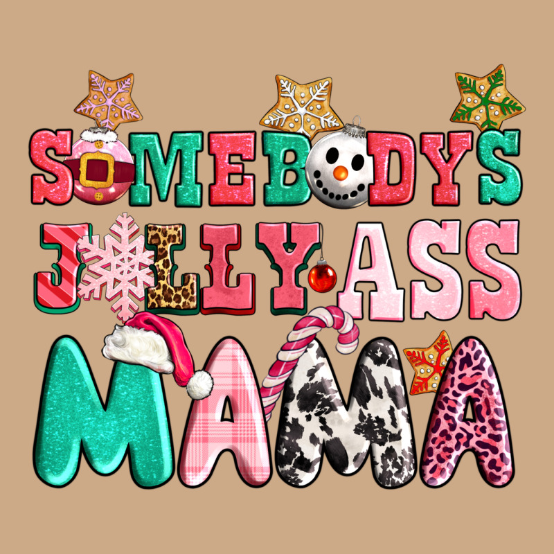 Somebody Jolly Ass Mama Pink Christmas Vintage Hoodie by CowGirlArtShop | Teevron