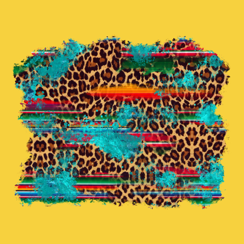 Western Serape Leopard Turquoise  Background Premium Sweatshirt by Artiststas | Teevron
