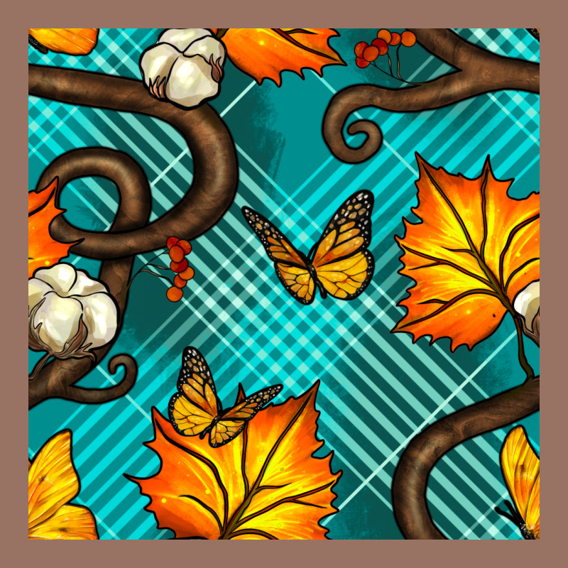 Autumn Leaves Seamless Pattern Premium Hoodie by BundleAndBundleShop | Teevron