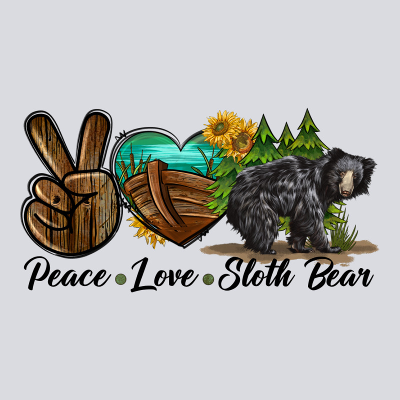 Peace Love Sloth Bear Zipper Hoodie by LillyAllenDesigns | Teevron