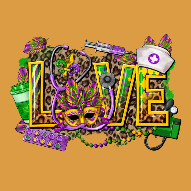 Mardi Gras Love Nurse Urban Heavy Tee by CowGirlArtShop | Teevron