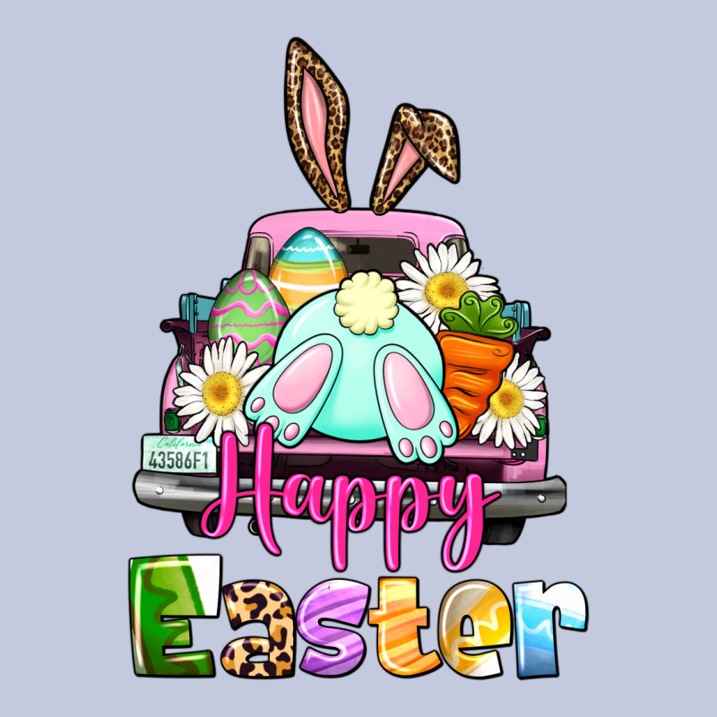 Bunny Happy Easter Truck Long Sleeve Tee by CowGirlArtShop | Teevron