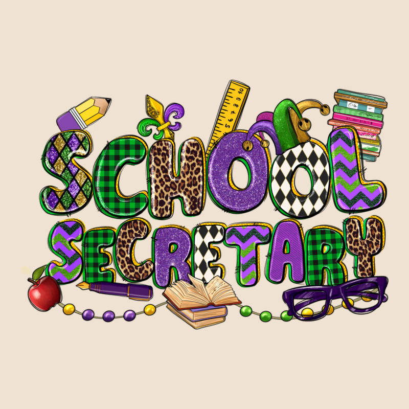 School Secretary Mardi Gras Urban Heavy Tee by CowGirlArtShop | Teevron