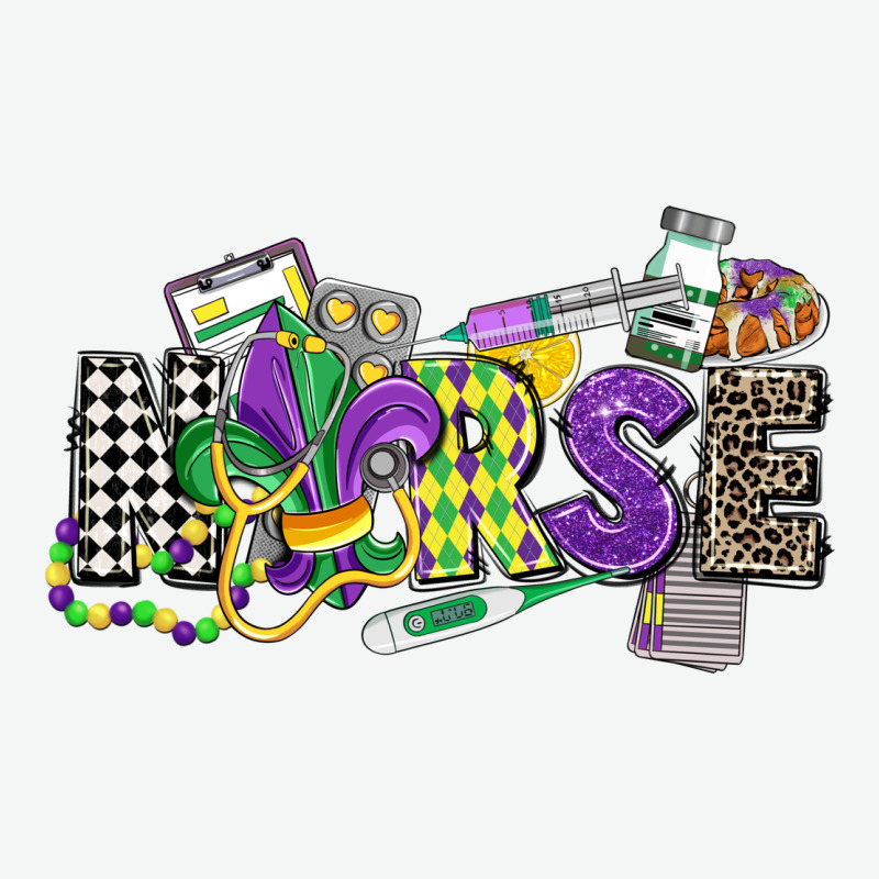 Nurse Mardi Gras Urban Heavy Tee by CowGirlArtShop | Teevron