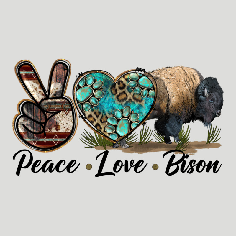 Peace Llve Bison Zipper Hoodie by LillyAllenDesigns | Teevron