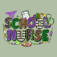 School Nurse Mardi Gras Urban Heavy Tee | Teevron
