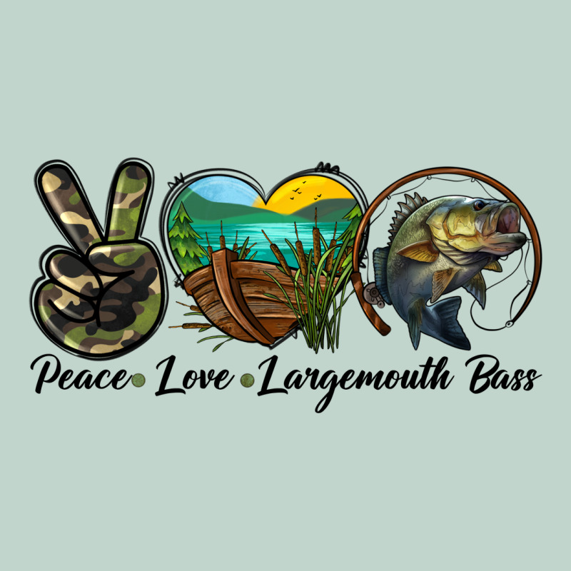 Peace Love Largemouth Bass Zipper Hoodie by LillyAllenDesigns | Teevron