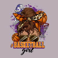 Messy Bun Basketball Girl Vintage Tee | Teevron