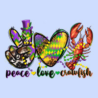 Peace Love Crawfish Mardi Gras Urban Heavy Tee | Teevron