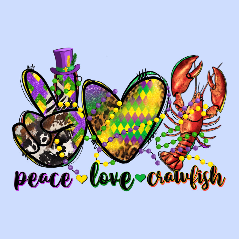 Peace Love Crawfish Mardi Gras Urban Heavy Tee by CowGirlArtShop | Teevron