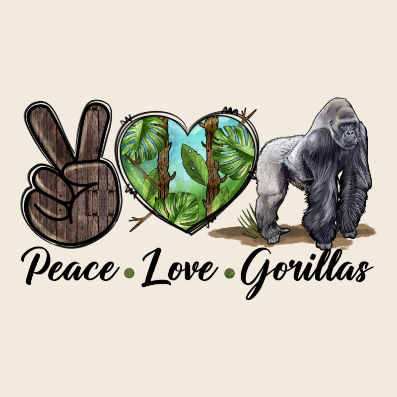 Peace Love Gorillas Zipper Hoodie by LillyAllenDesigns | Teevron