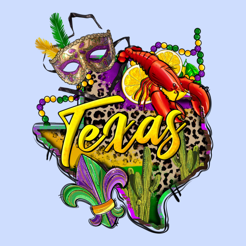 Texas Map Mardi Gras Urban Heavy Tee by CowGirlArtShop | Teevron