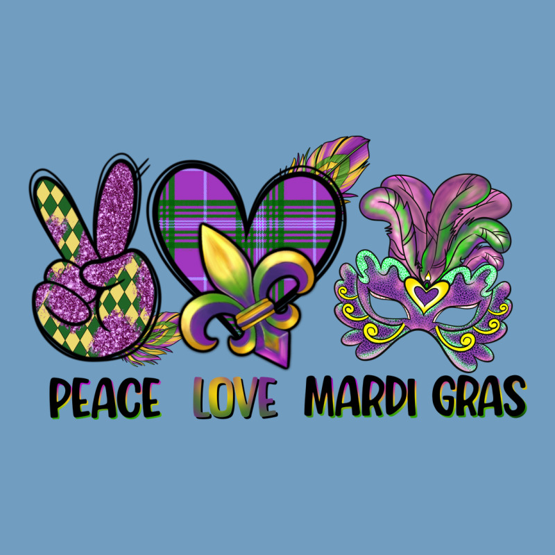 Peace Love Mardi Gras Urban Heavy Tee by CowGirlArtShop | Teevron