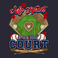 My Heart Is On That Court Baseball Vintage Tee | Teevron