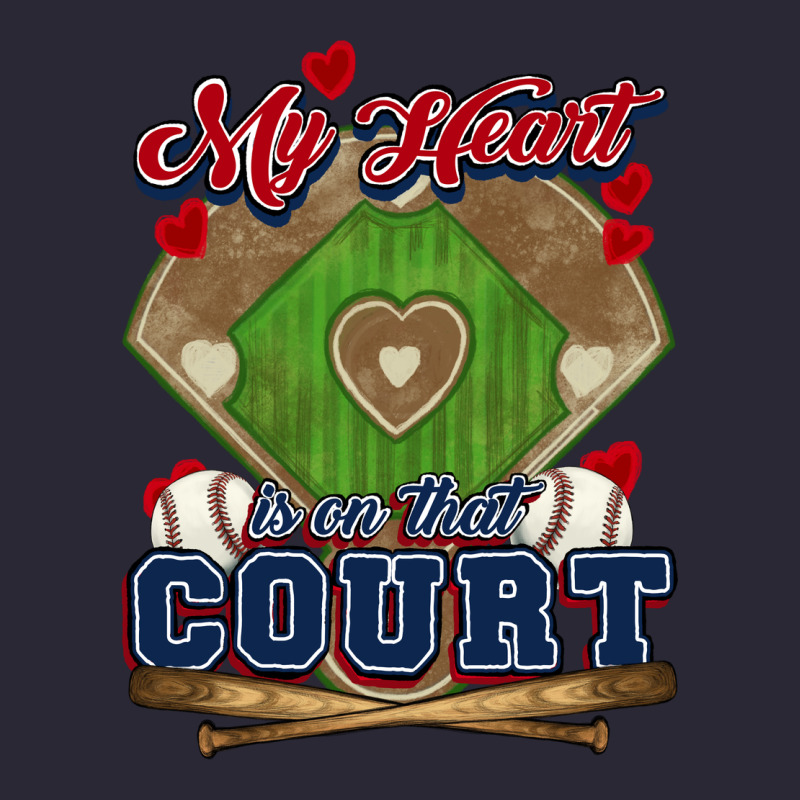 My Heart Is On That Court Baseball Vintage Tee by HowdyJamesFarm | Teevron