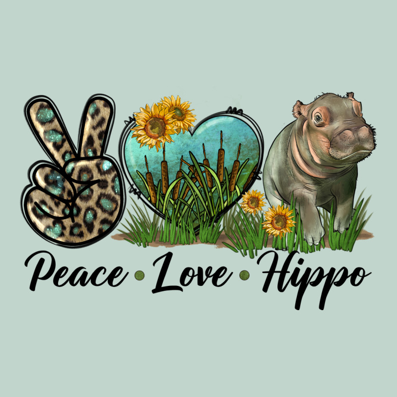 Peace Love Hippo Zipper Hoodie by LillyAllenDesigns | Teevron