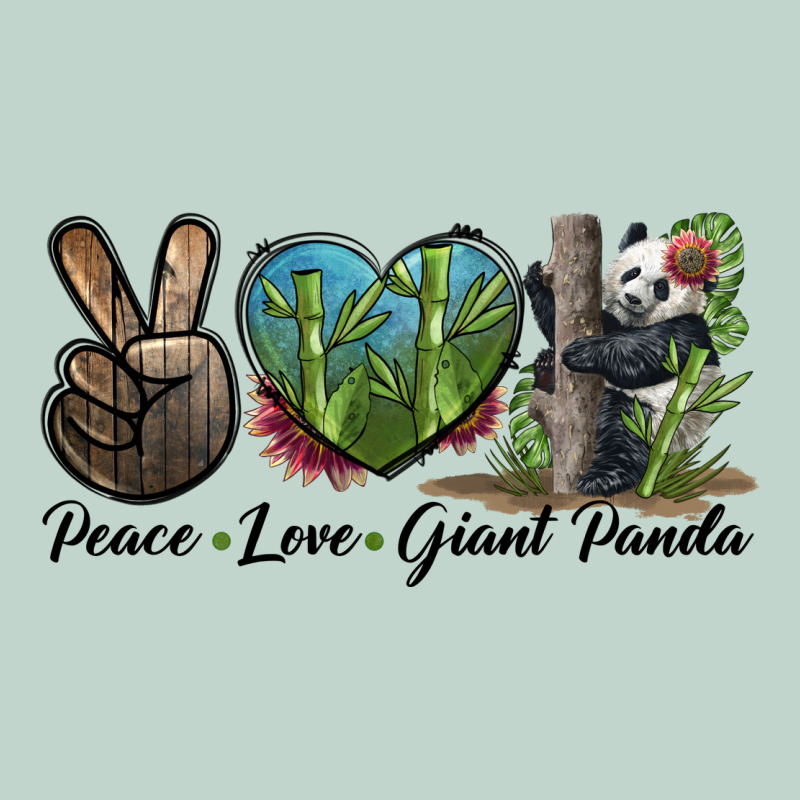Peace Love Giant Panda Zipper Hoodie by LillyAllenDesigns | Teevron