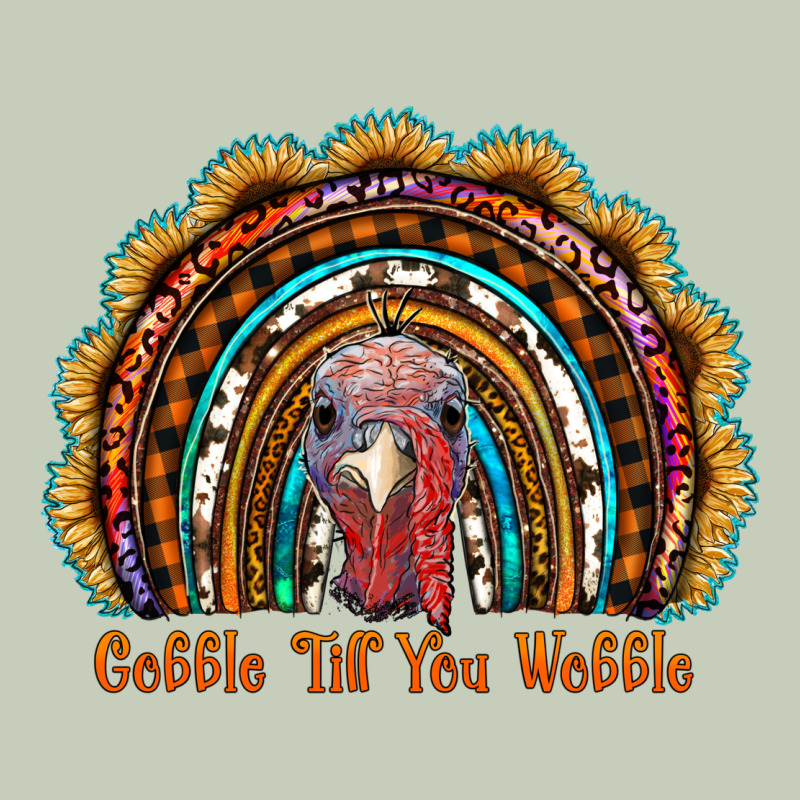 Gobble Till You Wobble Thanksgiving Rainbow Ladies Tee by RanaPortraitStore | Teevron