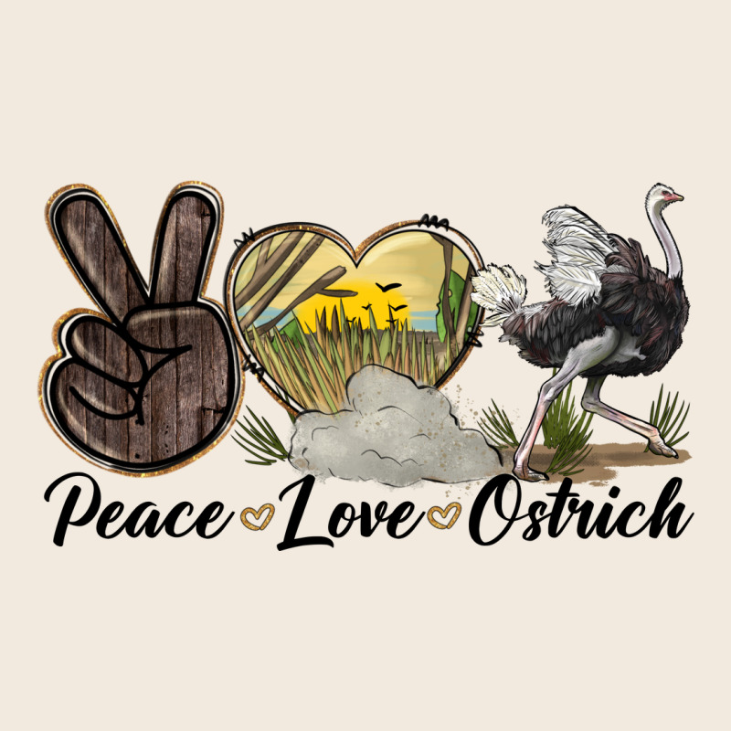 Peace Love Ostrich Zipper Hoodie by LillyAllenDesigns | Teevron
