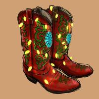 Western Christmas Boots Vintage Tee | Teevron