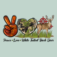 Peace Love White Tailed Buck Deer Zipper Hoodie | Teevron