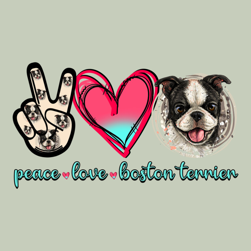 Peace Love Boston Terrier Long Sleeve Tee by Jasminsmagicworld | Teevron