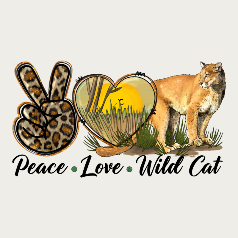 Peace Love Wild Cat Zipper Hoodie by LillyAllenDesigns | Teevron