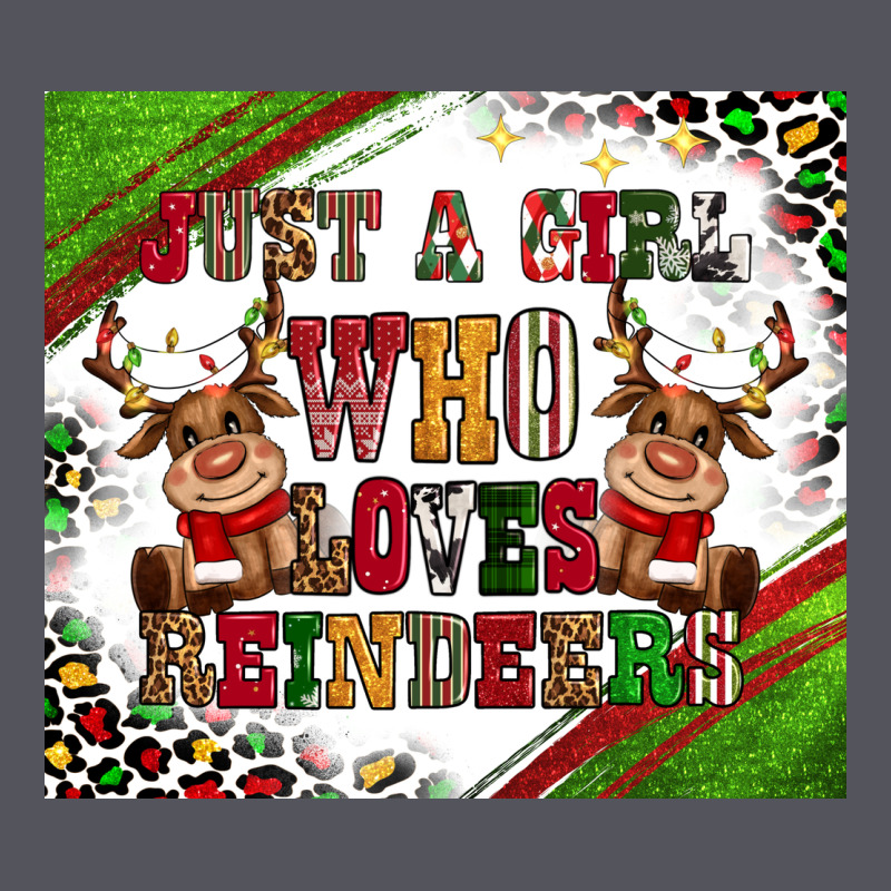 Just A Girl Who Loves Reindeer Vintage Hoodie by CowGirlArtShop | Teevron