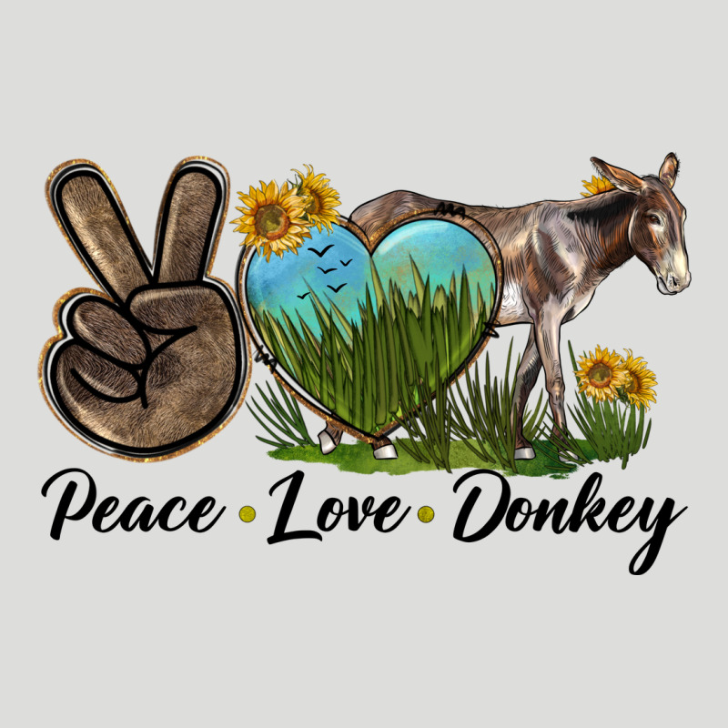 Peace Love Donkey Zipper Hoodie by LillyAllenDesigns | Teevron