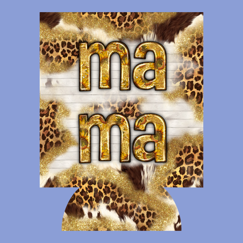 Mama With Leopard And Cowhide Regular Can Cooler Long Sleeve Tee by HowdyJamesFarm | Teevron