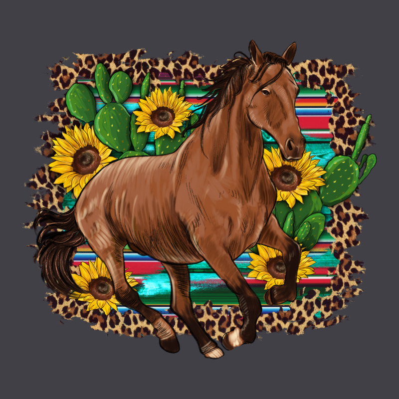 Western Horse Cactus Sunflowers Serape Leopard  Turquoise Wooden Heavyweight Hoodie by Artiststas | Teevron